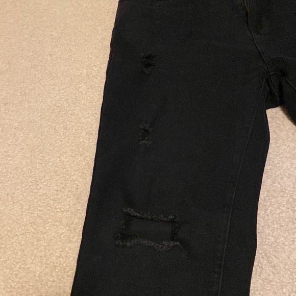 Black Distressed Jeans - Picture 3 of 5